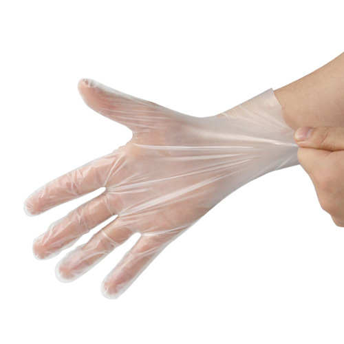 Disposable tpe gloves boxed 100 elastic pvc gloves food grade household extended and thickened protective gloves