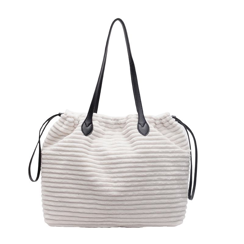 Bolso casual de terciopelo de gran capacidad para mujer 2024 nuevo bolso de pana de gran capacidad