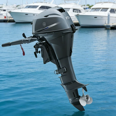 15 horsepower four-stroke outboard motor with dual-purpose starting system for boats, fishing boats, and speedboats, in stock