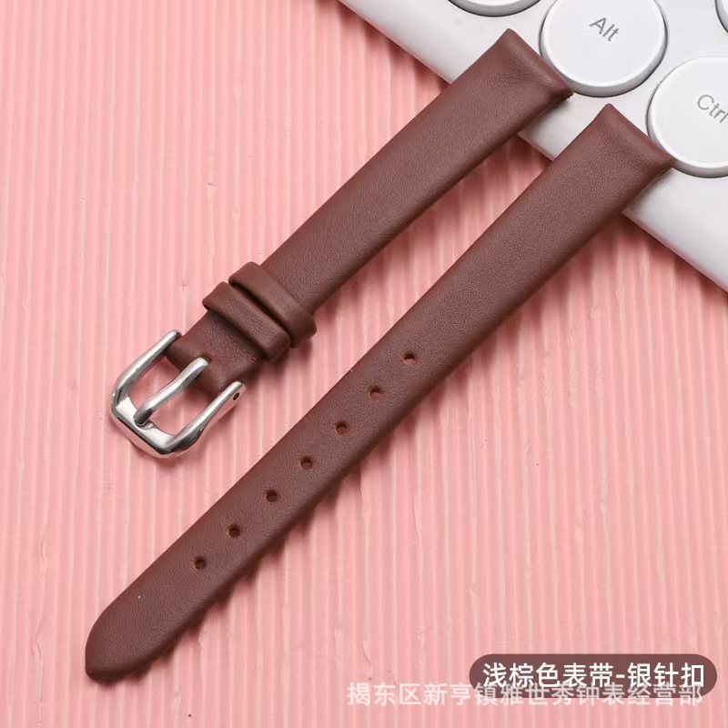 Khóa kim màu nâu nhạt-bạc / 6MM