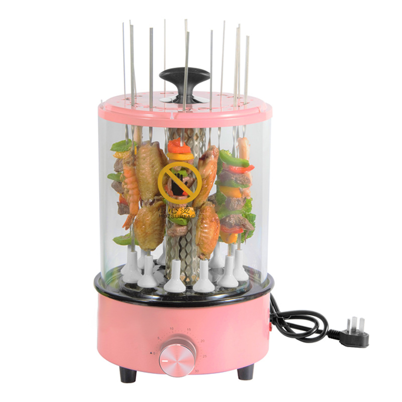 口吕品家用全自动多功能旋转烤串机羊肉串室内无烟大功率电烧烤炉|ru