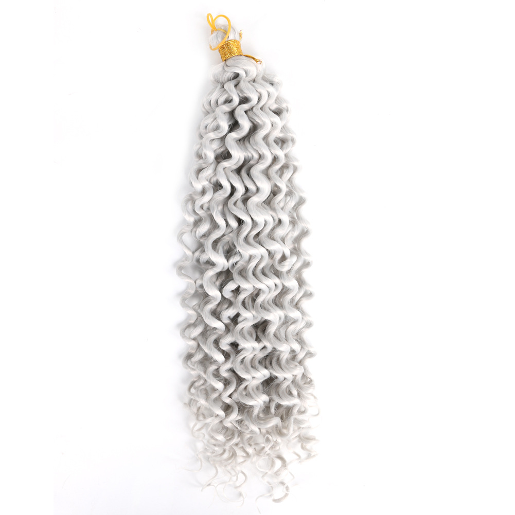 Aguas onduladas gradiente extensión de cabello onduladas agua cabello a granel fibra química europea y americana trenzada pelucina pequeña