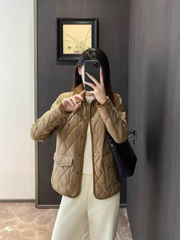柜上3K+！老钱风小马刺绣菱格棉服灯芯绒翻领轻薄保暖夹克外套女|undefined