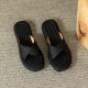 Summer 2024 New Thick Slippers Women's Round Toe Open Toe Outer Wear Casual Comfortable Women's Sandals