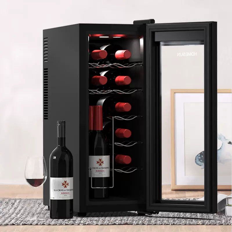红酒柜恒温酒柜 家用小酒柜小型冰吧冷藏红酒电子酒柜智能带温显