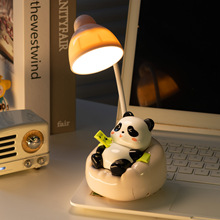 跨境礼品LED迷你台灯学生卡通沙发熊猫小夜灯USB充电便携式学习灯