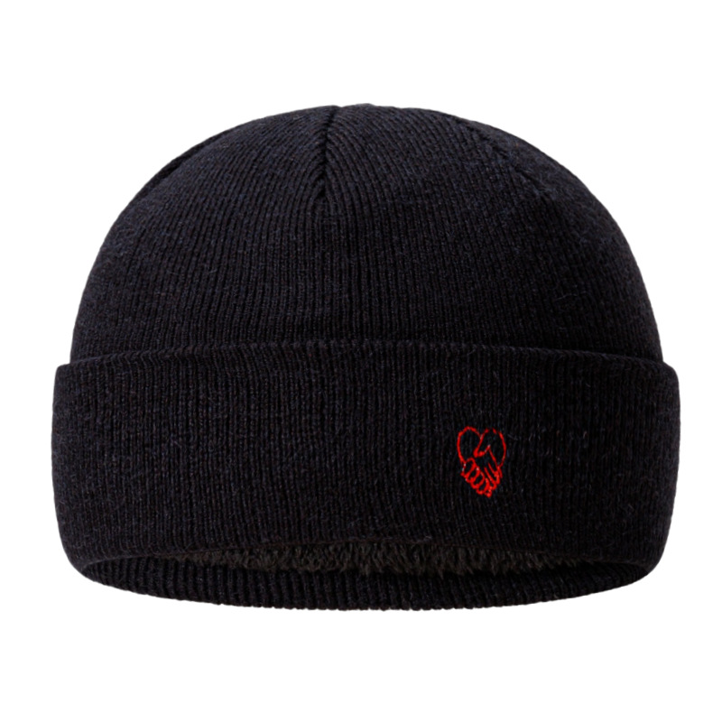 Novos homens de lã de malha de pelúcia, ao ar livre, inverno, casal grosso e quente, chapéu de pele de melão elástico para mulher_voghion.com