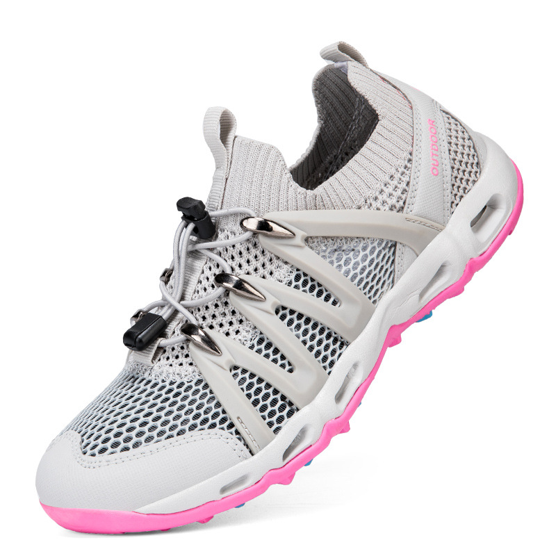 Zapatos de río al aire libre de verano zapatos de hombre malla ocio transpirable anfibio zapatos a la deriva antideslizantes zapatos de senderismo para mujeres