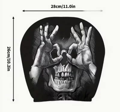Universal seat cover — Style Headrest Cover Dustproof Elastic - 27-double-sided-printing-1pc-26cm28cm