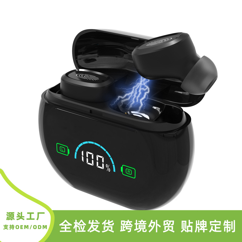 定制TWS款数字显示屏可充电入耳式智能降噪指纹触控耳内式助听器