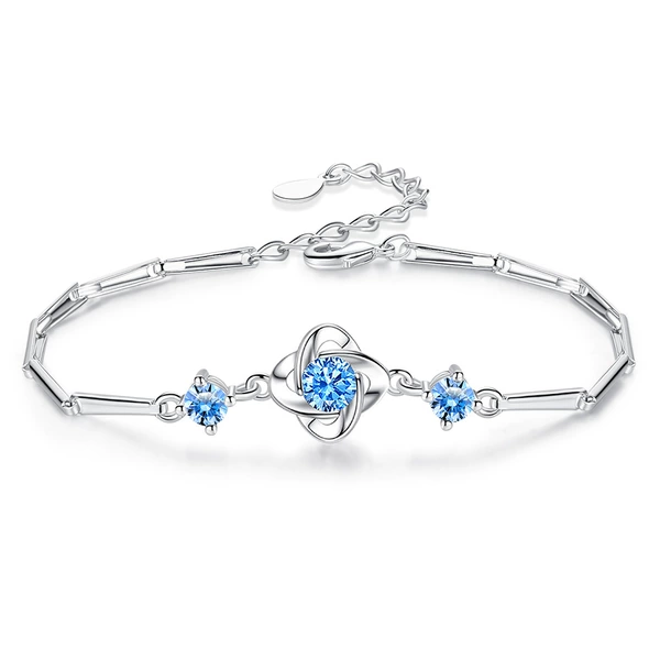 Copper platinum blue diamond, bracelet