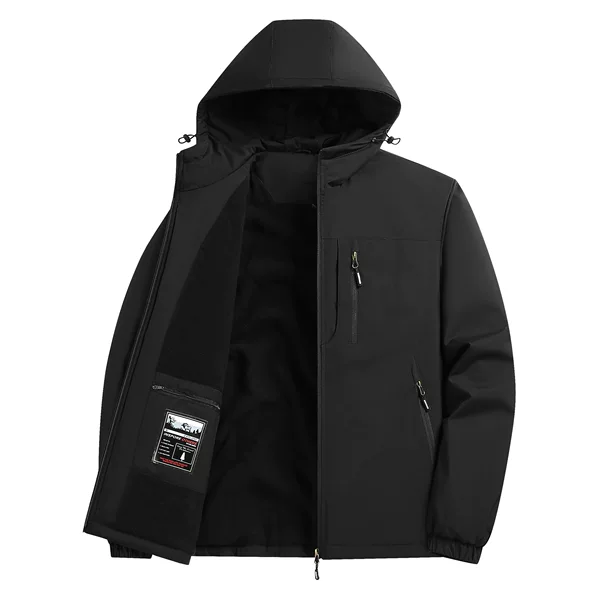 Winter high-quality fashion men's cotton-padded jacket with fleece lining, hooded, plus-size, casual, thickened, and warm, new style cotton coat