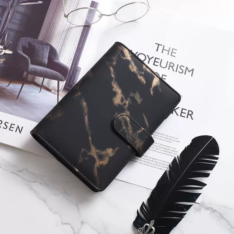 Marble pocketbook, polyurethane notebook, tear-off sheet