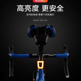 自行车尾灯安全骑行警示灯单车USB充电便携式防水跑马灯骑行装备