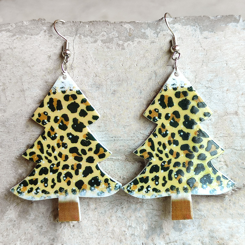 Lindo Árbol De Navidad Pan De Jengibre Arílico Mujeres Aretes 1 Par display picture 4