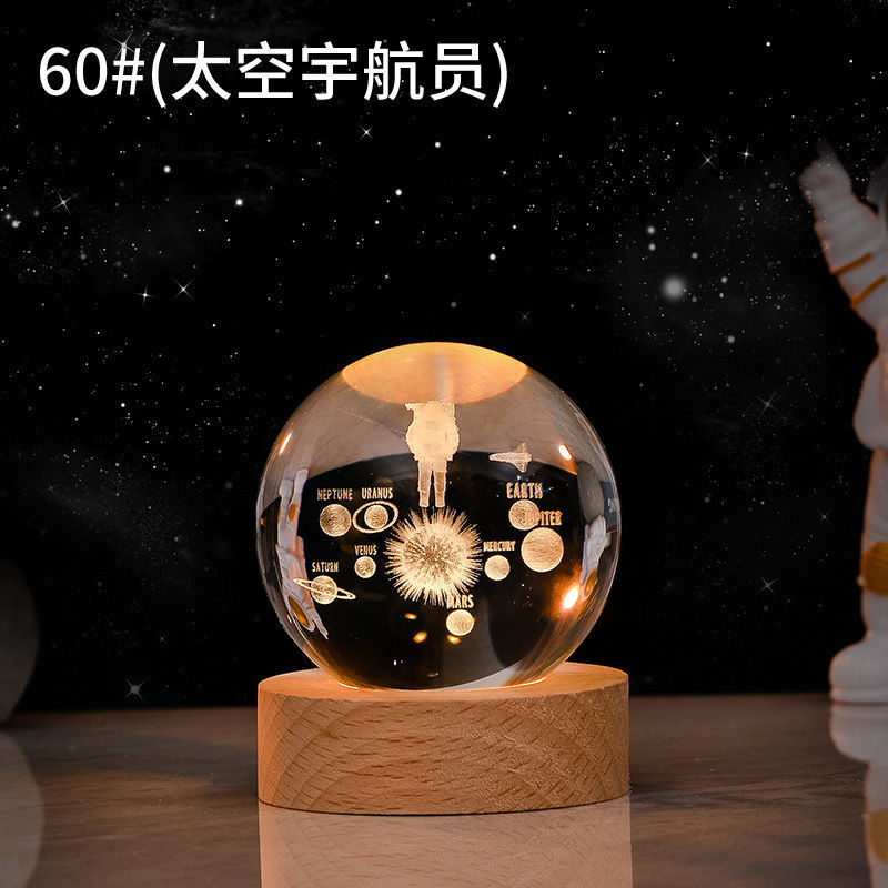 Cielo estrellado luminoso bola de cristal decoración Sol Galaxy Regalo de Cumpleaños luz de la noche regalo del Día de San Valentín de Navidad