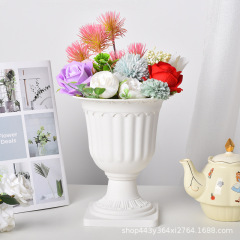既製品のヨーロッパ風厚手プラスチック製植木鉢、多肉植物、グリーンポトス、鉢植え、水耕栽培、緑の植物、ベランダガーデニング、装飾鉢、バラ