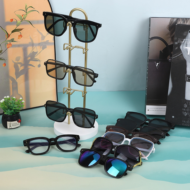 Iron and Wooden Base Five-Layer Glasses Storage Rack, Detachable Sunglasses Frame Display Stand, Multi-Functional Storage Rack Iron and Wooden Base Five-Layer Glasses Storage Rack, Detachable Sunglasses Frame Display Stand, Multi-Functional Storage Rack