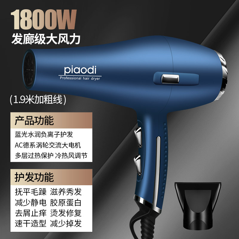 Secador de pelo eléctrico nuevo - Alta potencia, especial para peluquerías, alta velocidad, viento grande, con iones negativos para cuidado del cabello, uso doméstico