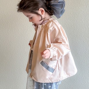 Girls Windbreaker Jacket Spring and Autum 2025 New Style Baby Girl Korean Style Spring Clothing Little Girl Kidsren's Top
