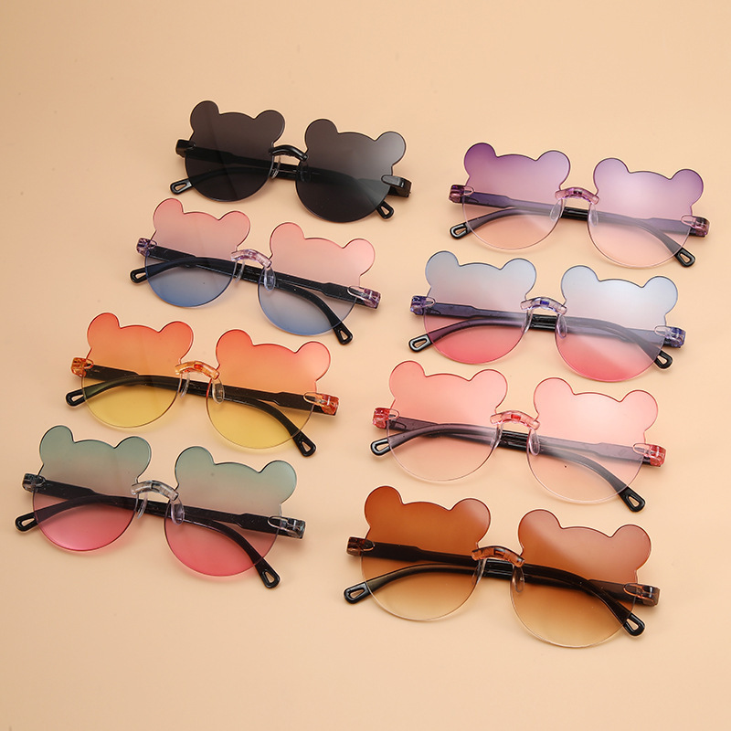 2024小熊兒童太陽鏡SUNGLASSES小孩遮陽眼鏡寶寶防曬防紫外線墨鏡