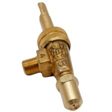 商用炉具配件弯管燃气阀出入气1/8"NPT螺纹带铜喷嘴8mm阀轴控制阀