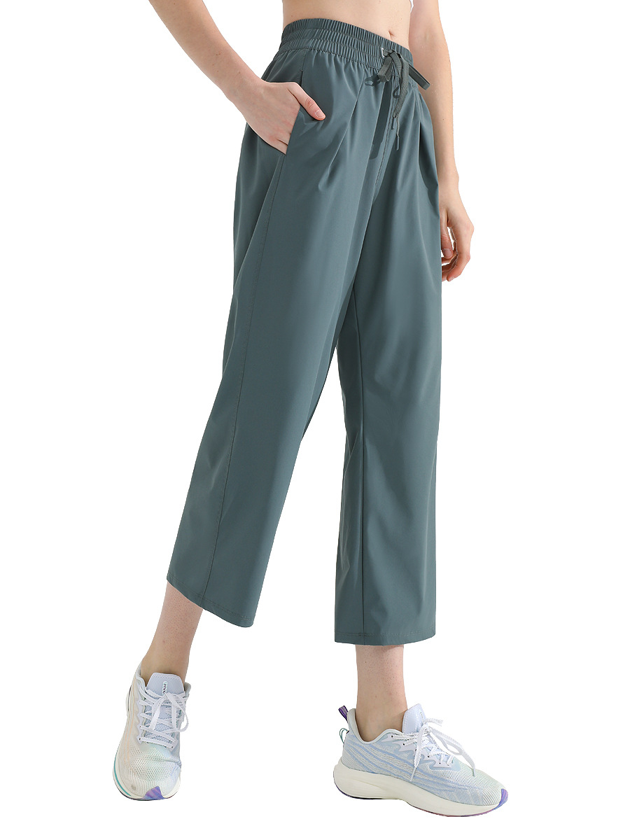 Nuevos pantalones de chándal rectos de pierna ancha para mujer, pantalones sueltos de todo fósforo, fitness y ocio, pantalones de yoga al aire libre