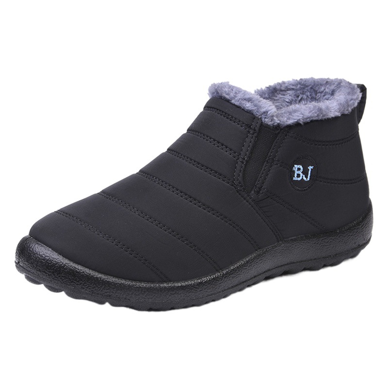 Zapatos de algodón nuevos para hombre, zapatos de algodón cálidos para parejas de invierno, zapatos de algodón estilo antiguo de Pekín, botas de nieve antideslizantes y resistentes al desgaste, zapatos de algodón para papá