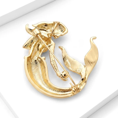 alloy and enamel mermaid brooch: Yaxa sancaqları