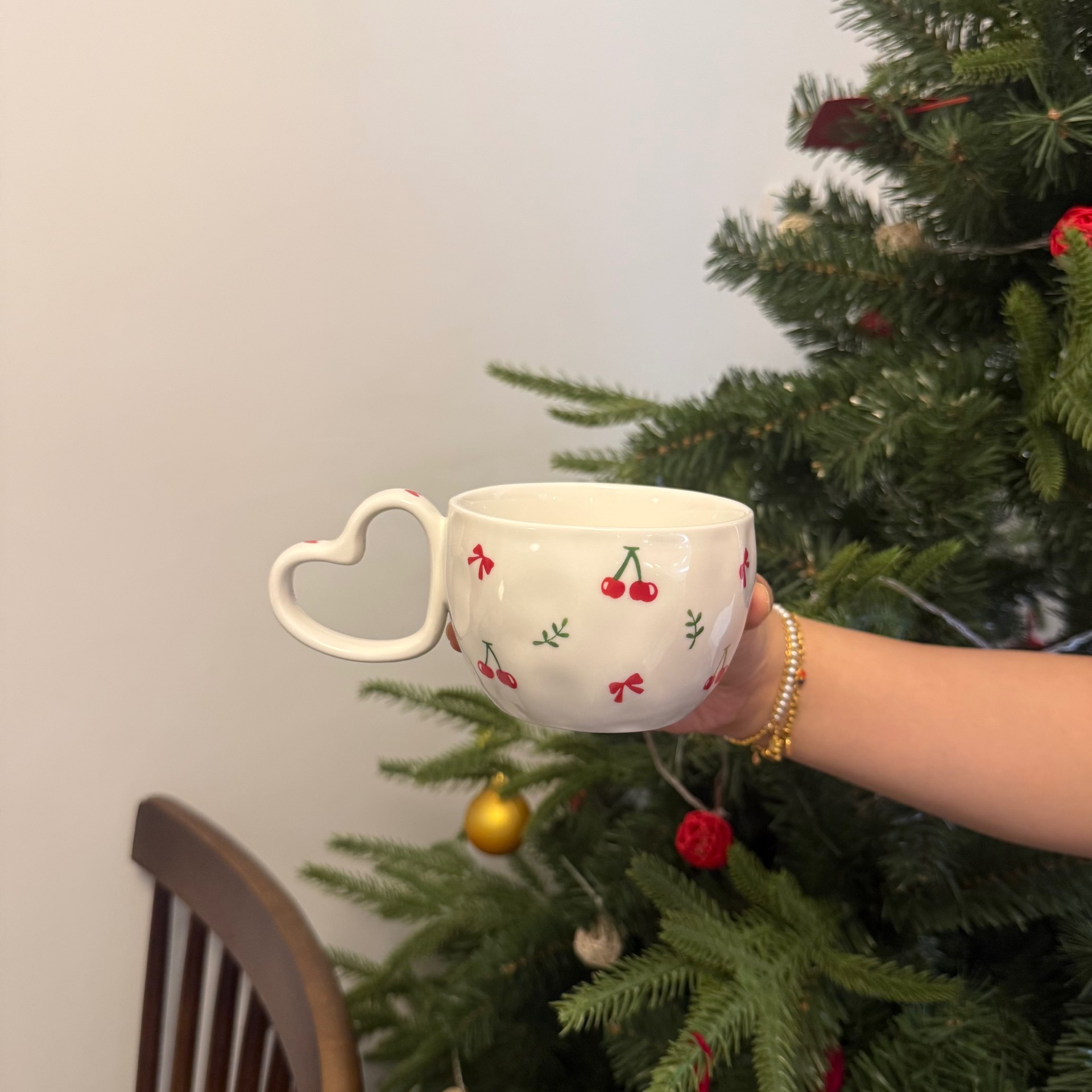 Estilo coreano inswind mano mano amor taza de café plato taza de cerámica dibujada a mano taza de desayuno exclusiva transfronteriza