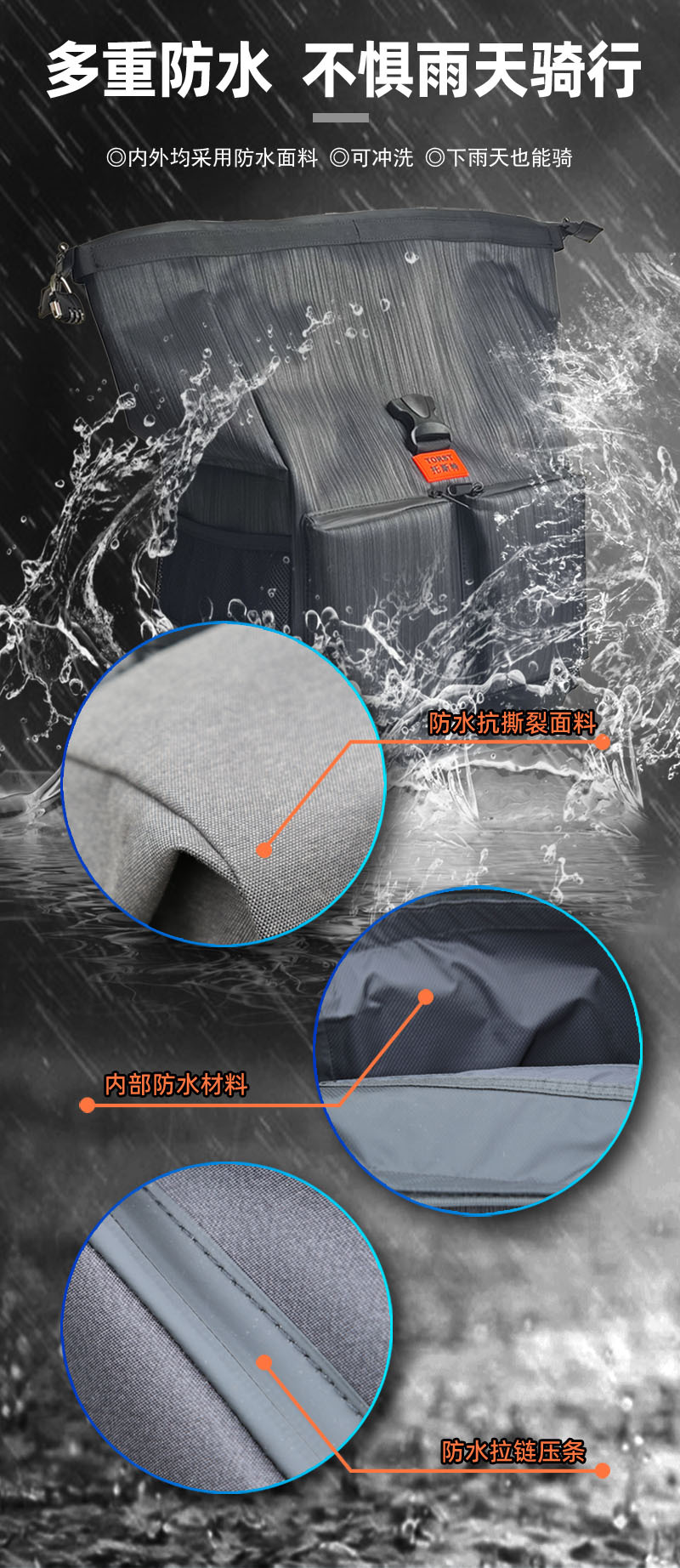 Suitable for benda gray stone 250 bumper modification bumper folding backrest rear shelf quick release side bag waterproof accessories