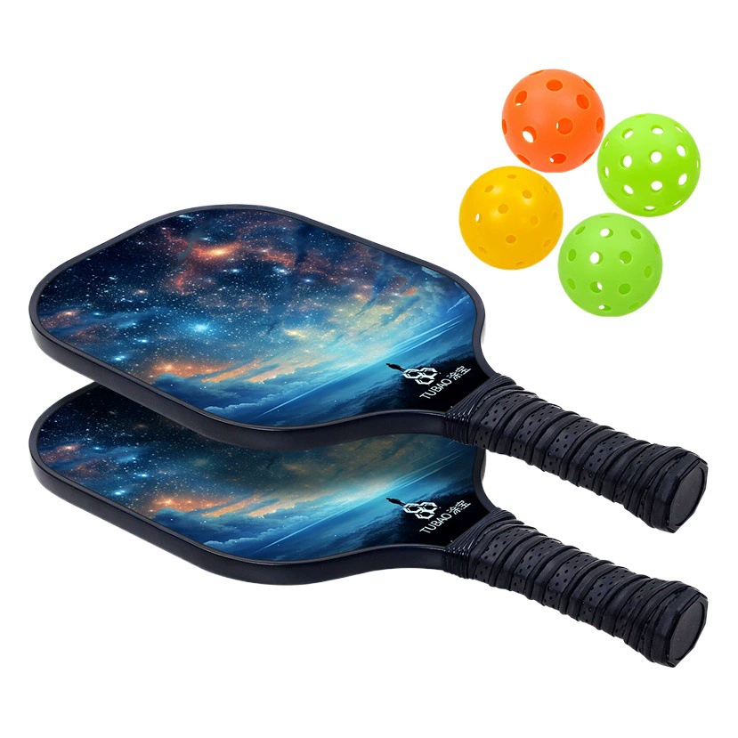 Быстро набравший популярность набор ракеток для пиклбола, модное спортивное снаряжение, необходимое для студенток, ракетки для пиклбола из стекловолокна от производителя.