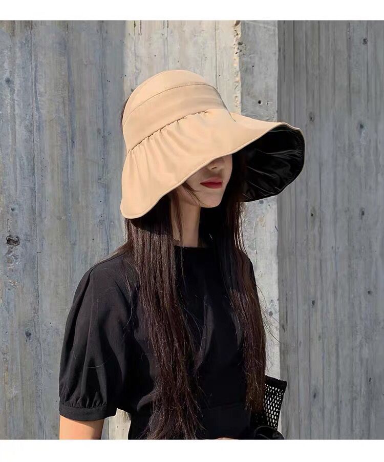 Fashion Summer Topless Uv Sun-proof Face Cover Sun Hat display picture 2