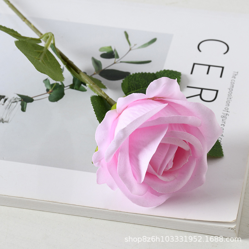 Flores artificiales de terciopelo tipo rosa, decoración para boda, pared floral, regalo del Día de San Valentín