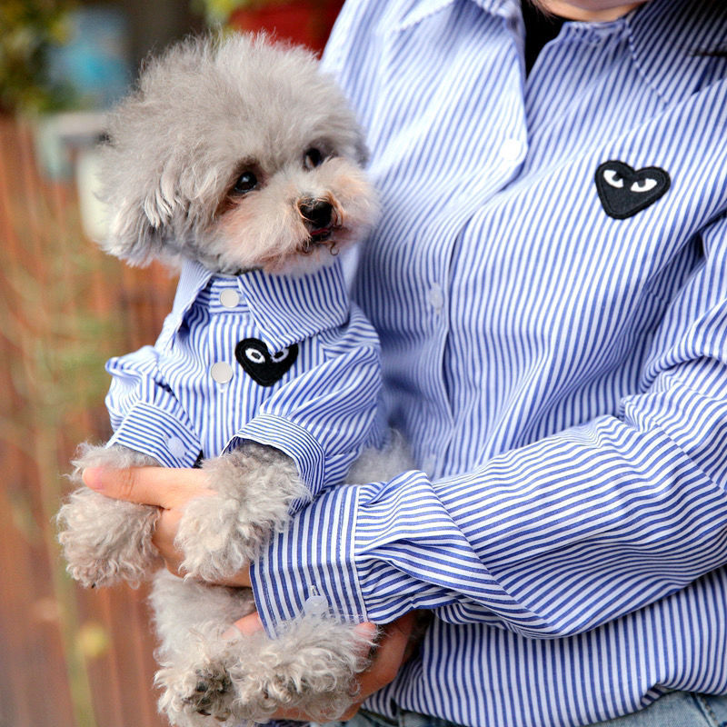 Pet and Owner Matching Outfits for Cats, Bichon Frise, Teddy Dogs, Spring and Autumn Thin Summer Shirts