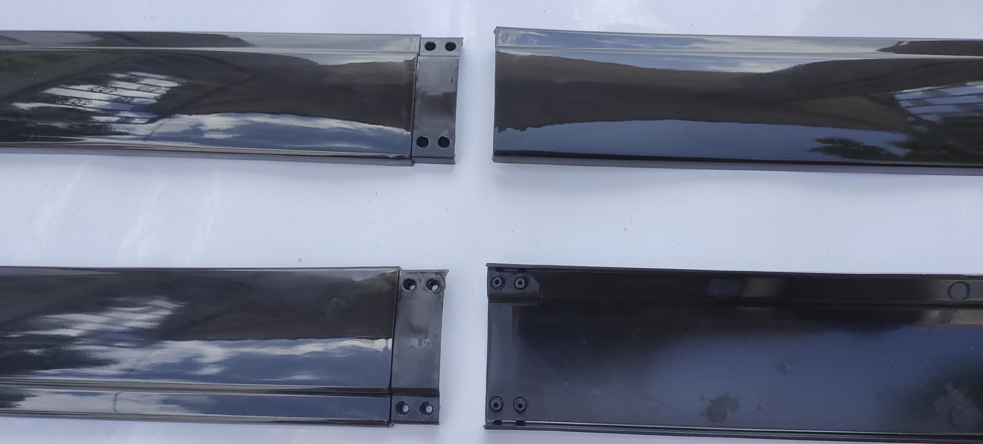 Car Modification Side Skirt Trim Two-Section Blade-Style Body Anti-Collision Side Skirts Door Edge Strips Full Surround Small Surround Carbon Pattern