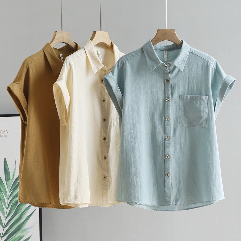 Tops with Niche Design, Chiffon Shirts, New Summer Women's Fashion, Korean Style Loose Shirts That Cover the Belly and Look Slimming Tops with Niche Design, Chiffon Shirts, New Summer Women's Fashion, Korean Style Loose Shirts That Cover the Belly and Look Slimming