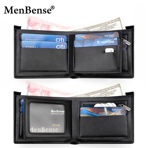 Classic Crocodile Pattern Business Men's Short Wallet with Hidden Stitch Hinge Tri-fold Bag, Men's Multi-Card Slot, Coin Pocket, Money Clip