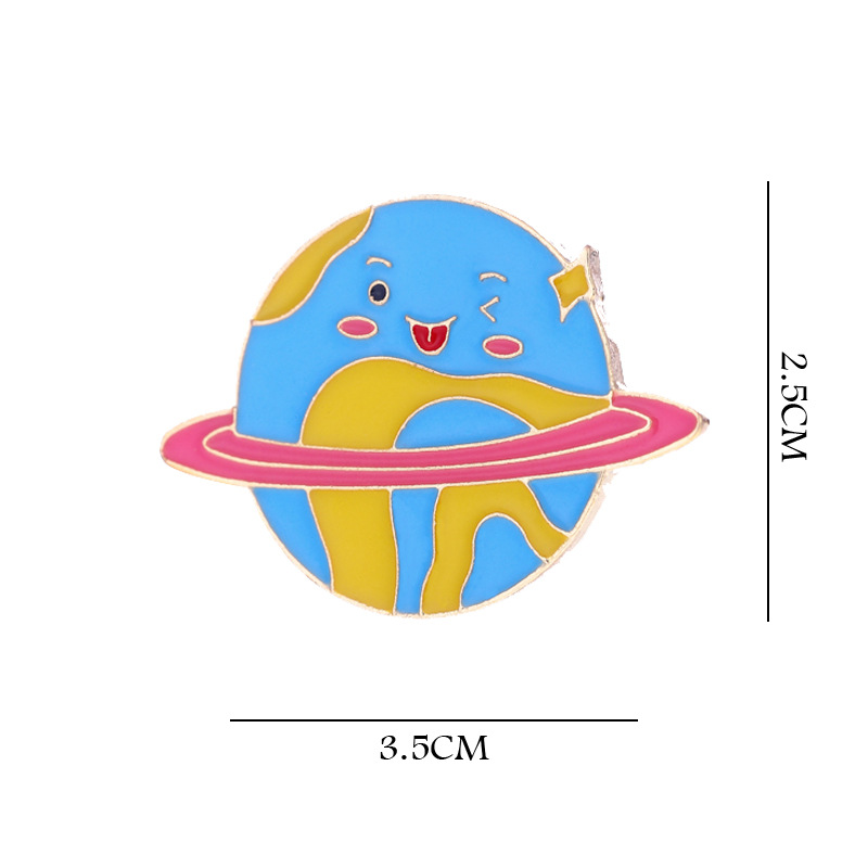 Blue smiley planet