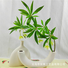 跨境仿真水石榕花叶 室内装饰假树造景插花ins风仿真绿植客厅摆件