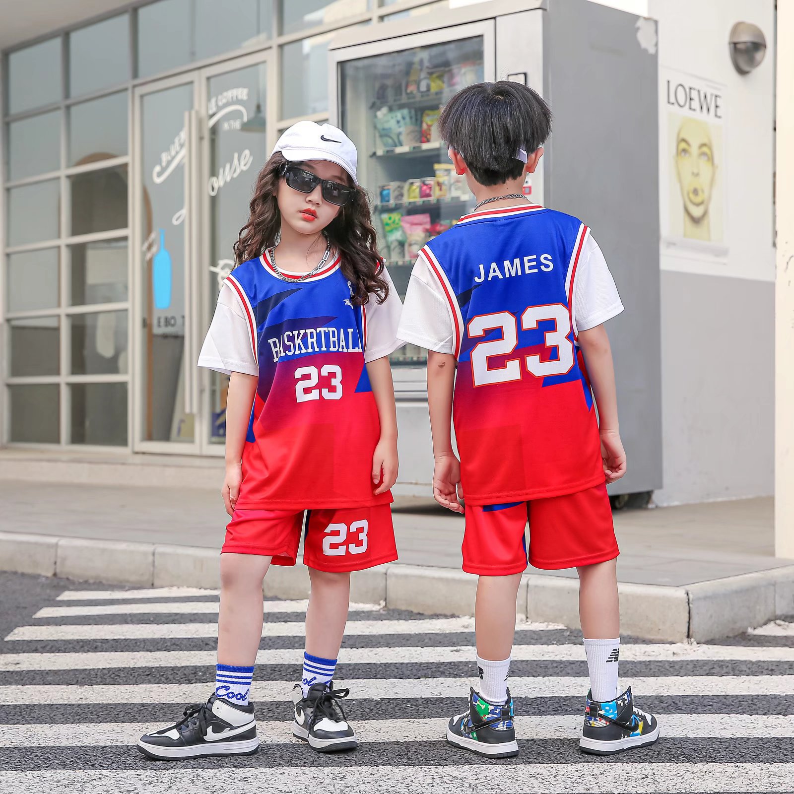 053 children's fake two-piece suit children's basketball clothes kindergarten performance clothes 16-30 size