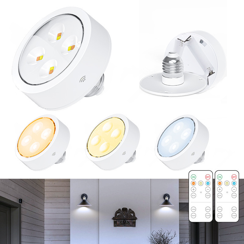 Ice Hockey Lamp 3-Color Variable Led Battery E26 Dimmable with Screw Base Table Lamp Kitchen Wireless Night Light