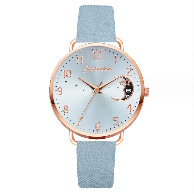 hot products Star Moon pattern Women's Watch simple belt student bracelet suit watch_voghion.com