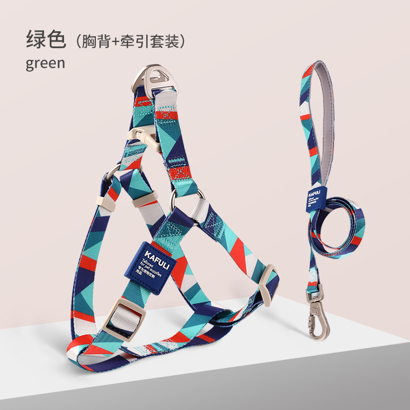 Perro cuerda de tracción perro caminando hacia fuera pequeña cadena de perro mediano Teddy Corgi chaleco correa de pecho para mascotas
