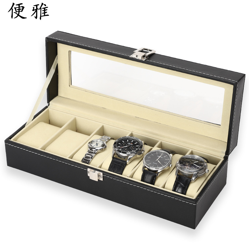 Leather Watch Box Storage Box Home Watch Box Organizer High-End Exquisite Display Box Mechanical Watch Jewelry Box