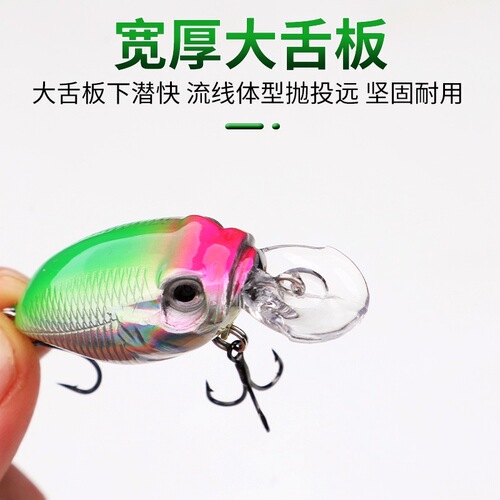 Luya bait rock fat man noise minnow diving floating minnow freshwater cocked bass black fish mandarin fish 5g