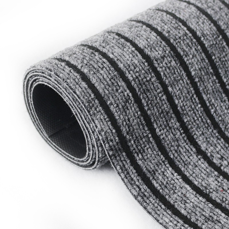 Cocina de drenaje de siete rayas alfombra de piso de corte de costura lavable PVC inferior hogar Baño alfombra de piso