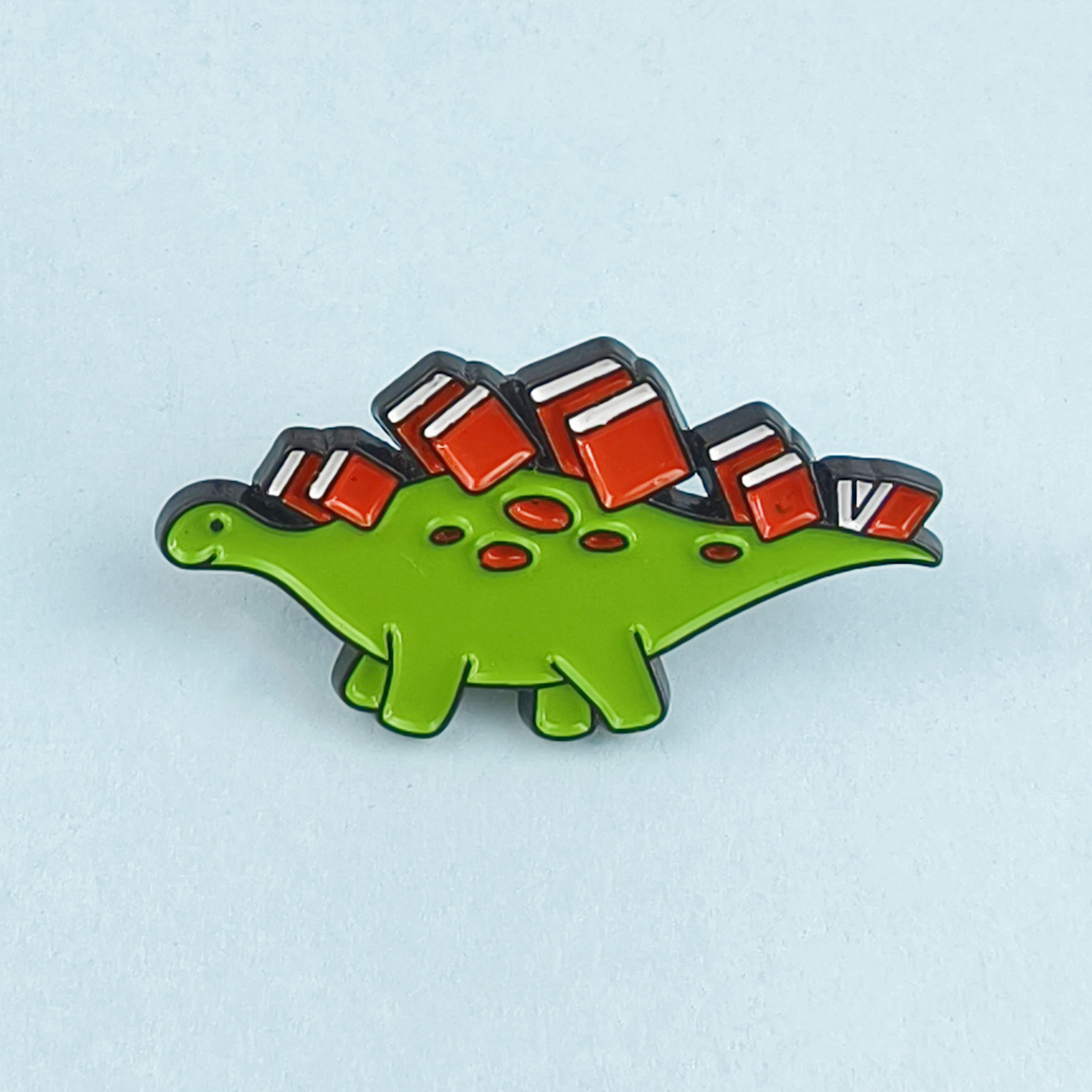 Insignia de broche de aceite de gota de aleación de dibujos animados, joyería europea y americana transfronteriza, lindo dinosaurio, aprendizaje, accesorios de libro, broche en stock