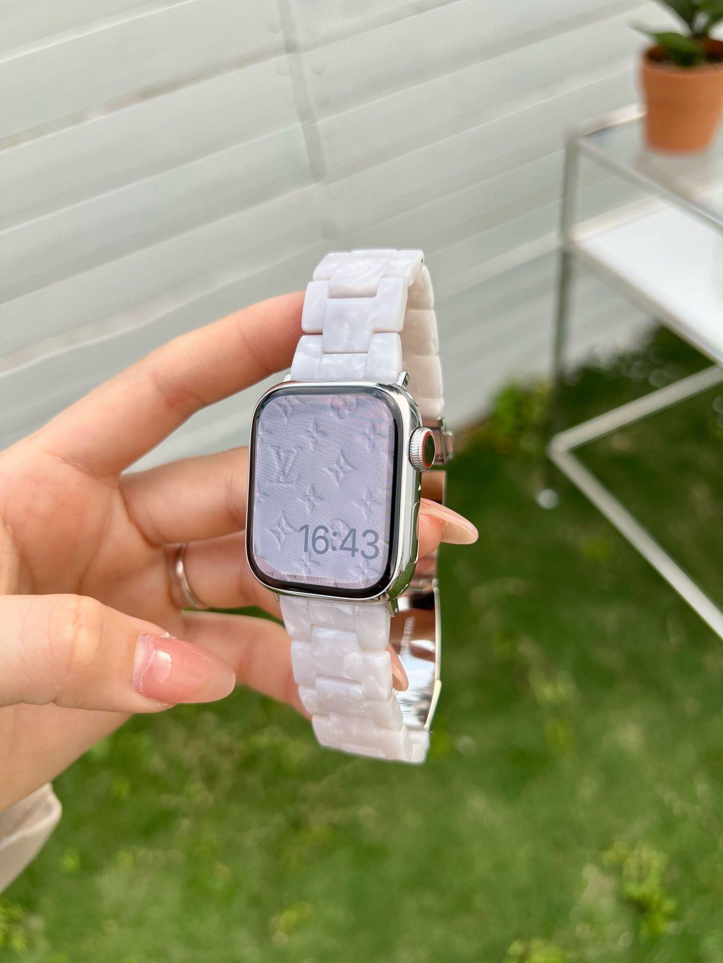 La nueva correa de manzana de resina ligera de primavera y verano es adecuada para applewatch 10a generación 987654SE para hombres y mujeres