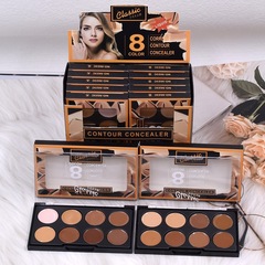 Suitable only for foreign trade, brightening skin tone, Japanese-style waterproof black 8-color contour concealer moisturizing skincare universal.